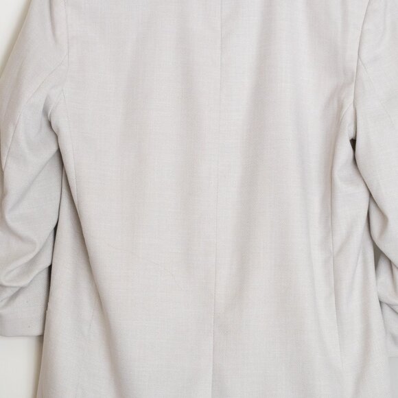 Classic Beige Longline Blazer - Neutral Lightweight Jacket - Picture 3 of 7